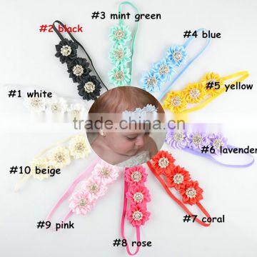 New Hot Sale!! head band with 3 satin flowers for hair accessories