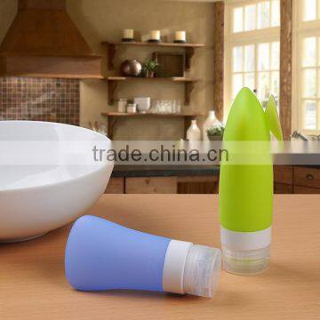 Top Quality BPA Free Multi Color Silicone Travel Size Bottle, Silicone Liquid Squeeze Bottle, Mini Silicone Empty Bottle