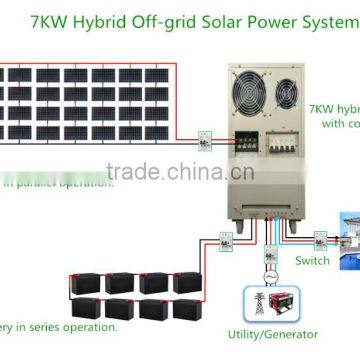 7KW Hybrid Off Grid Solar Power System (PWM Control)