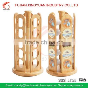 Cup Counter Storage Rack Bamboo Holder