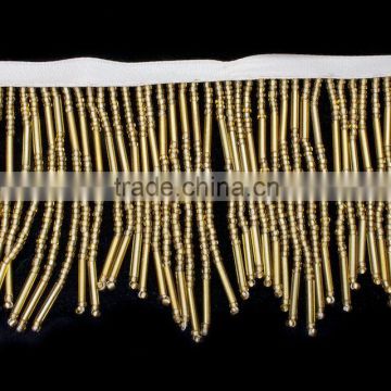 gold seed bead fringe