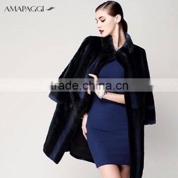 factory manfactory sale long demark modern mink fur coat for women