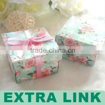Korean Style Lovely Paper Candy Boxes Exquisite Gift Boxes With Ribbon
