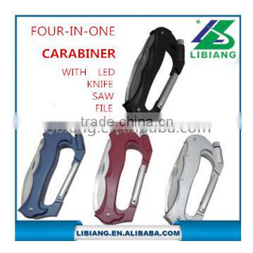 Special gift products multifunction portable carabiner with LED
