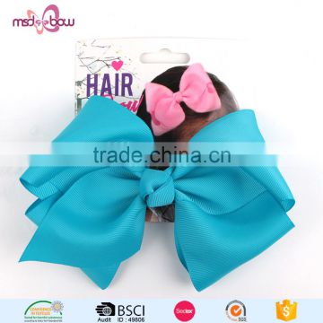 196 colors hot-selling hair ribbon bows with display card