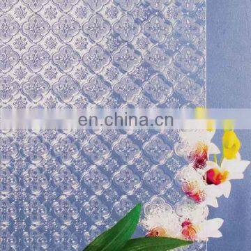 3mm,4mm,5mm,6mm clear Flora glass,high quality Flora patterned glass