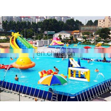 Inflatable Floating Water Game Water Obstacle Course In Sea Or Pool Metal Frame Swimming Pool China Factory Price For Sale