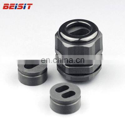 CE RoHS REACH Metric Type multi-hole Entry Nylon Cable Gland for flat cable