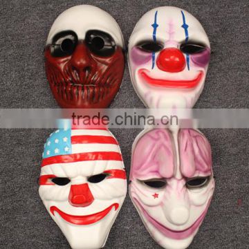 2016 high imitation PVC new year mask payday 2 mask (Dallas /Chains /Hoxton / Wolf) Dallas Heist Joker Props Cosplay mask