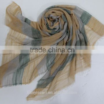 soft top women scarf voile polyester spring printing scarfs big striped pattern