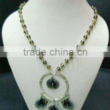 Circle fashion jewelry bead necklace