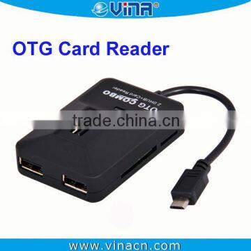 Micro USB 2.0 Hub OTG Card Reader Combo for Samsung I9500 I9220