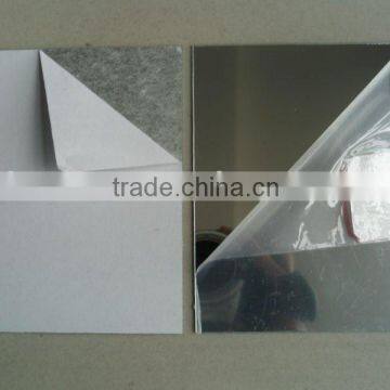 Adhesive plastic mirror