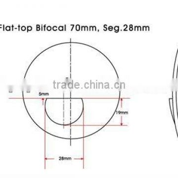 70/28 1.49 flat top bifocal hmc lenses(CE,FACTORY)