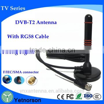 High gain UHF/VHF Amplified Digital TV INDOOR ANTENNA with mganetic base for car