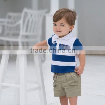 DB446 dave bella 2014 summer toddler short sleeve plain shirts online clothing store baby T-shirt polo t-shirt