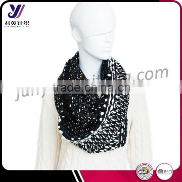 2016 of the latest fashionable knit lady scarf neckwarmer knit infinity scarf loop scarf factory wholesale sales (accept custom)