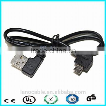 1M data sync charging 90 degree micro usb cable