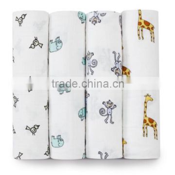 100% Cotton Soft Breathable Baby Swaddle Classic Newborn Baby Muslin Blanket