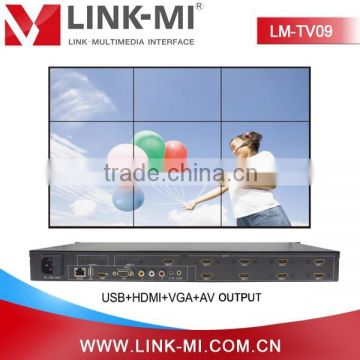 LM-TV09 Truly In/Out Modular HDMI/VGA/AV/USB 3x3 Video Wall Controller Support DVI1.0