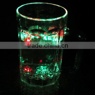 LED glow in the dark Beer mug for bar&party, 480ml(17 ounce)