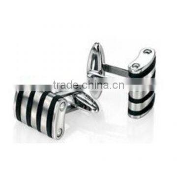 Stainless Steel black IP-plated Cuff links