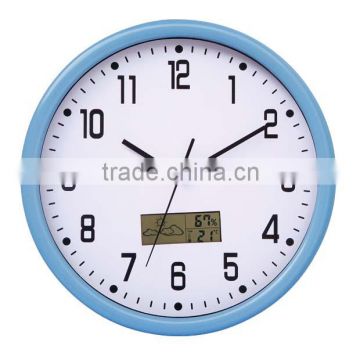 Round LCD Clocks Weather Station Wall Clock With Temperature YZ-7263D