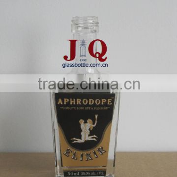 50ml mini glass spirit liquor gift bottle