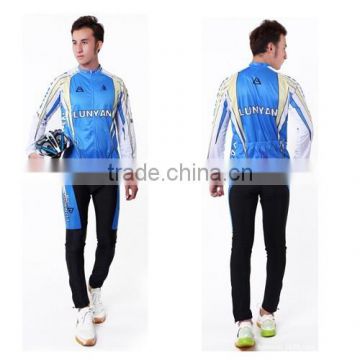 2014 winter long sleeve comfortable men women black cycling clothing suit China wholesale custom cycling Jersey