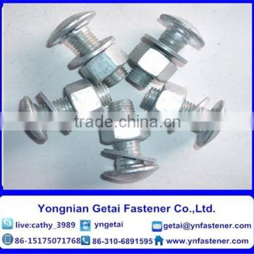 Hot sale Guard rail bolts Grade 4.8 and 8.8 Hot dip galvanizing Carbon Steel