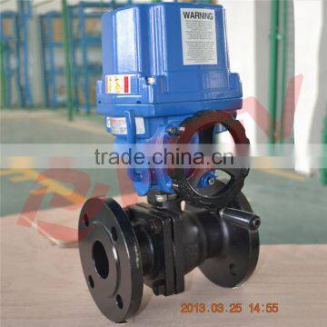 mold steel explosion proof ball valve with electric actuator