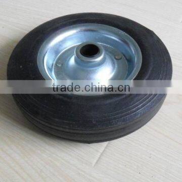 top quality competitive price rubber material 8" solid rubber wheel