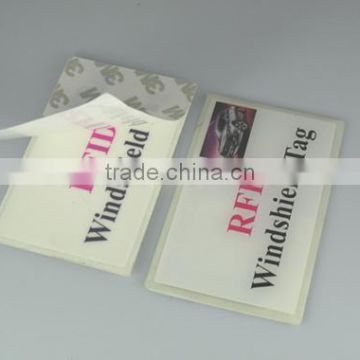 Low Cost RFID Card Printers Printed RFID Windshield Tag with Custom Logo Printing