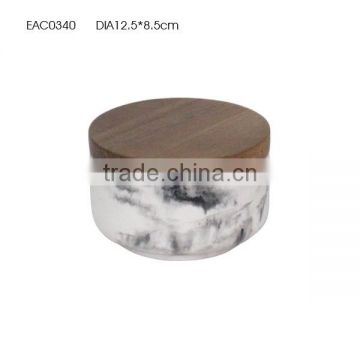 Professional concrete kitchen accessories container with wooden lids