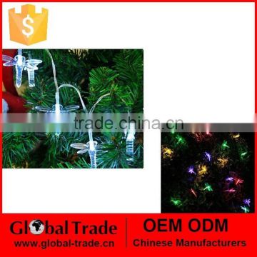 G0102 20 LED Dragonfly White String Fairy Lights Solar Powered For Outdoor Garden Patio, Christmas Party
