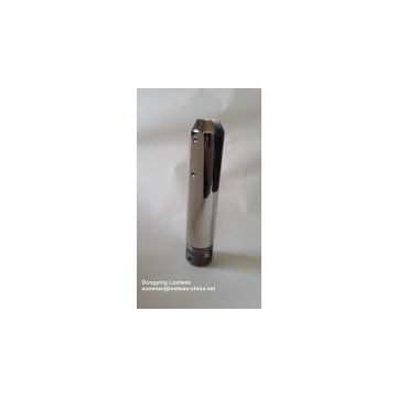Stainless steel round core drilled glass spigot