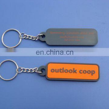 3d rubber yellow outlook coop keychains custom
