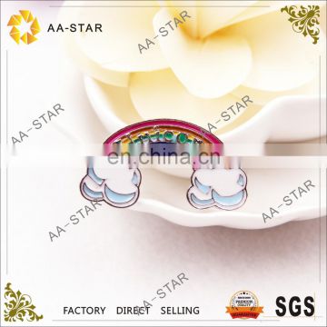 Wonderful rainbow design collar pin for clothing decoration