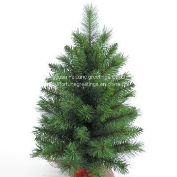 Artificial christmas burlap tree