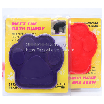 The dog cat silicone slow food bath stick food plate suction pad fixed point throwing food slip stick