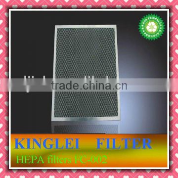 activated carbon filter aluminum frame and active carbon filtration cotton