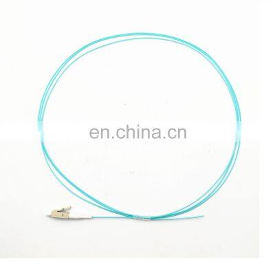 LC adapter pigtails lc om3 aqua 0.9mm PVC 1m 1.5m 2.0m lc upc fiber optic pigtail singl fiber optic pigtail