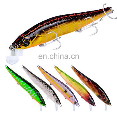 Amazon hot styles fishing lure minnow 12cm/14g fishing lure wholesale lure black minnow