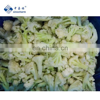 Sinocharm BRC A Approved Vegetable IQF Cauliflower  Green Stem Frozen Cauliflower
