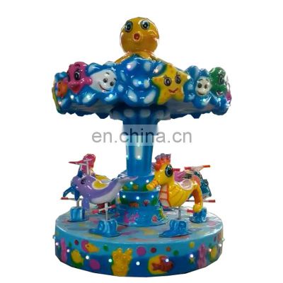 Popular kiddie ride ocean carousel funny mini funfair manufacturer