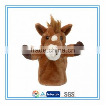 Cute plush horse hand puppet toys for kids