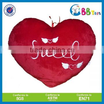 Fashion microbeads red heart shaped pillow