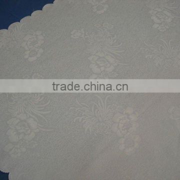 White polyester flower pattern jacquard table cover