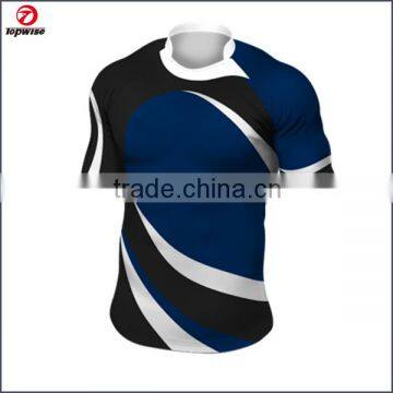 OEM service digital printing promational sublimated rugby shirt