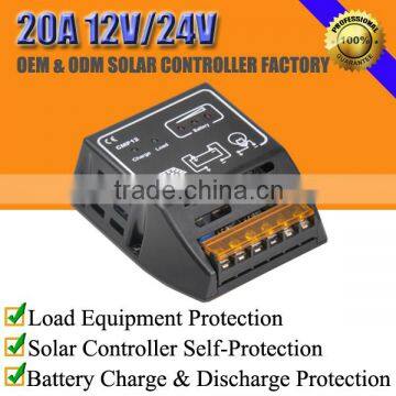 20A 12V/24V solar battery power charge regulator controller CMP-series